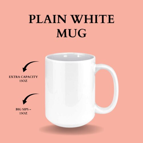 White Ceramic Sublimation Coffee Mug – 15oz Blank for Custom Printing